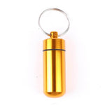 Metal pill container keychain