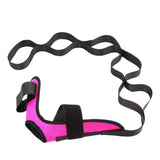 Yoga Foot & Calf Stretch Strap for Plantar Fasciitis, Heel Spurs, Foot Drop, Achilles Tendonitis & Hamstring Rose Red