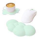 Hand Support Ergonomic Cloud Memory Foam Wrist Rest with Coaster Green