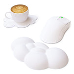 Hand Support Ergonomic Cloud Memory Foam Wrist Rest with Coaster White