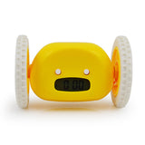 LED Lazy Running Electronic Digital Alarm Clock- Battery Operated Yellow