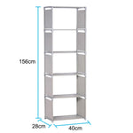 5-Tier Modern Book Storage Shelf Bookcase Display Cubed Unit Organizer