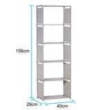 5-Tier Modern Book Storage Shelf Bookcase Display Cubed Unit Organizer