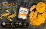 Prowise Organic Turmeric 1440mg with Black Pepper & Ginger |120 Vegan Capsules with Active Ingredient Curcumin I Made in The UK