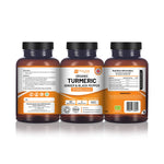 Prowise Organic Turmeric 1440mg with Black Pepper & Ginger |120 Vegan Capsules with Active Ingredient Curcumin I Made in The UK