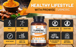 Prowise Organic Turmeric 1440mg with Black Pepper & Ginger |120 Vegan Capsules with Active Ingredient Curcumin I Made in The UK