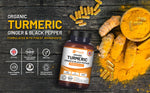 Prowise Organic Turmeric 1440mg with Black Pepper & Ginger |120 Vegan Capsules with Active Ingredient Curcumin I Made in The UK