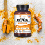 Prowise Organic Turmeric 1440mg with Black Pepper & Ginger |120 Vegan Capsules with Active Ingredient Curcumin I Made in The UK