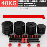 Set of Dumbbells with Kettle bell Handle |10-50 KG| 40KG