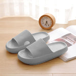 Thick Home Slippers Gray
