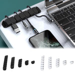 Cable Organiser - Silicone USB Cable Winder for Home Office