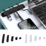 Cable Organiser - Silicone USB Cable Winder for Home Office