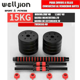Set of Dumbbells with Kettle bell Handle |10-50 KG| 15KG