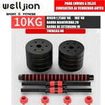 Set of Dumbbells with Kettle bell Handle |10-50 KG| 10KG