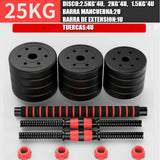 Set of Dumbbells with Kettle bell Handle |10-50 KG| 25KG